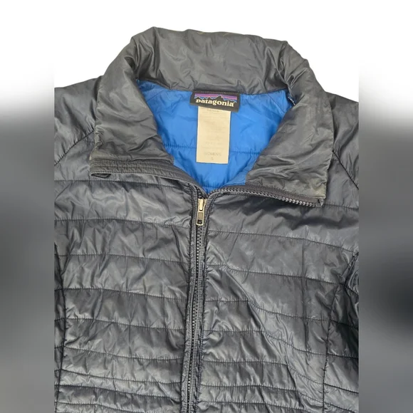 Patagonia Women’s Small Quilted Puffer Coat Long Jacket Gray Lightweight Insulat - Picture 3 of 4